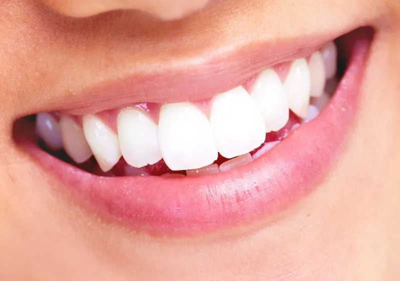 Close up of woman's smile